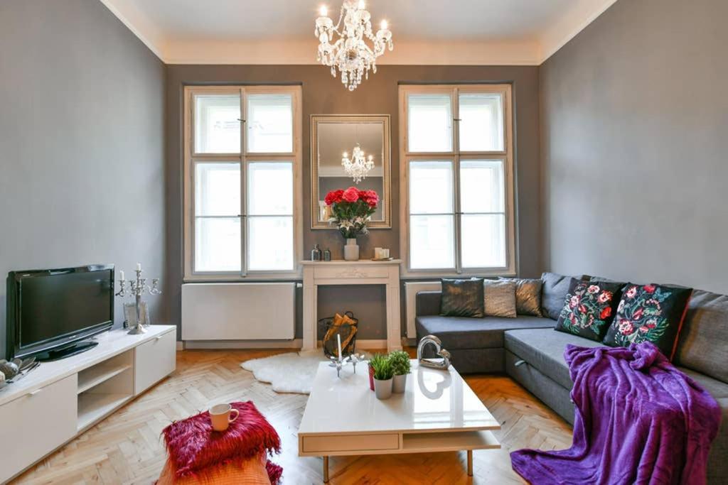 Cityscape Wenceslas Square Apartment Praha Bagian luar foto